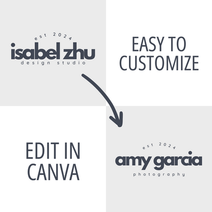 Customizable Canva Logo Template DIY Logo Design Minimalist Logo Design