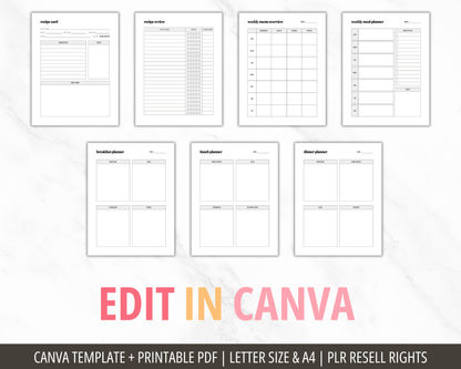 Cleaning Chore Charts Canva Templates PLR | House Cleaning Checklist Printable PDF