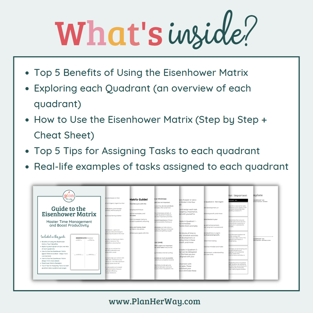 Eisenhower Matrix Template PDF Guide to the Eisenhower Matrix