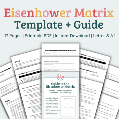 Eisenhower Matrix Template PDF Guide to the Eisenhower Matrix