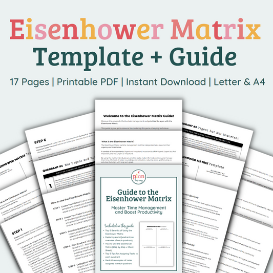 Eisenhower Matrix Template PDF Guide to the Eisenhower Matrix