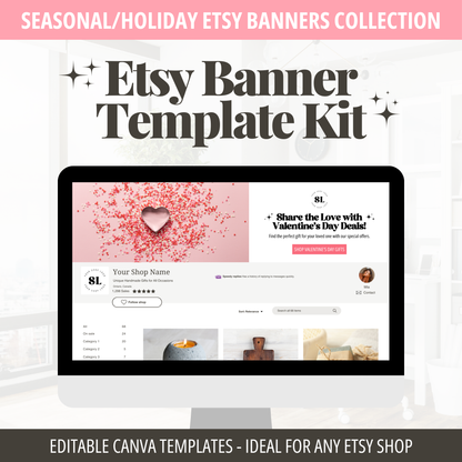 Etsy Shop Kit: Editable Holiday & Seasonal Etsy Banner Templates