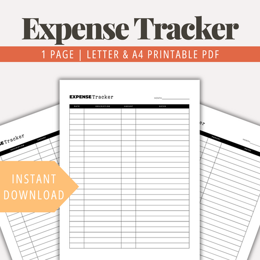 Personal Expense Tracker Printable PDF Spending Tracker Money Tracker