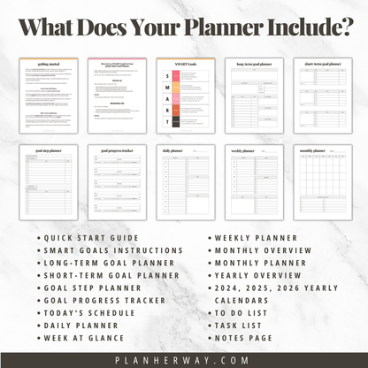 Quick Start Goal Planner for Small Business Owners Printable PDF