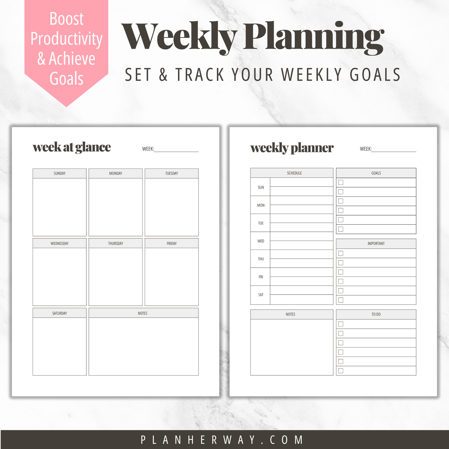 Quick Start Goal Planner for Small Business Owners Printable PDF